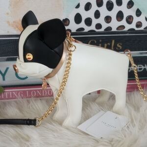 READ Ted Baker Boston Terrier Hound Dog Crossbody Bag